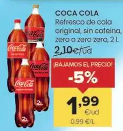 Autoservicios Familia Coca cola - refresco de cola original/ sin cafeina/ zero o zero zero oferta