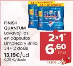 Autoservicios Familia Finish - quantum lavavajillas en capsulas limpieza y brillo oferta