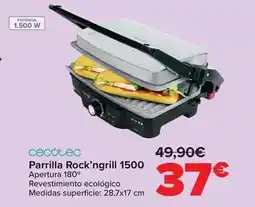 Carrefour Cecotec - parrilla rock’ngrill 1500 oferta
