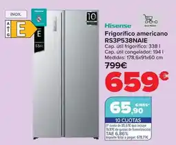 Carrefour Hisense - frigorífico americano rs3p538naie oferta
