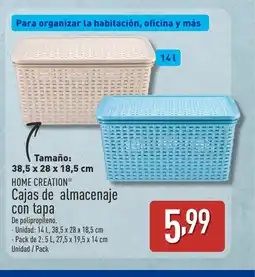 ALDI HOME CREATION Cajas de almacenaje con tapa oferta