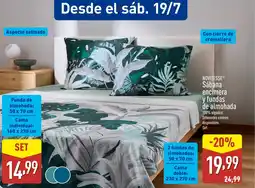 ALDI NOVITESSE Sábana encimera y fundas de almohada oferta