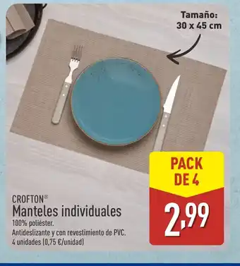 ALDI CROFTON Manteles individuales oferta