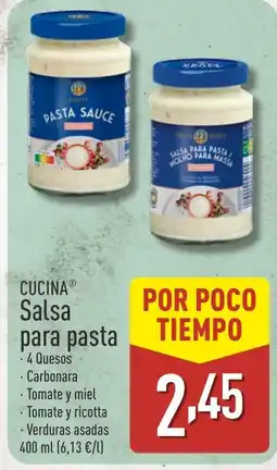 ALDI CUCINA Salsa para pasta oferta