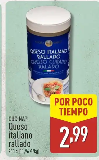 ALDI CUCINA Queso italiano rallado oferta