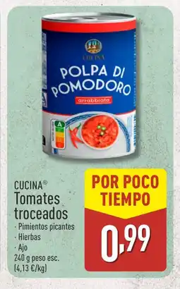 ALDI CUCINA Tomates troceados oferta