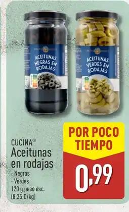 ALDI CUCINA Aceitunas en rodajas oferta