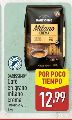 ALDI BARISSIMO Café en grano milano crema oferta