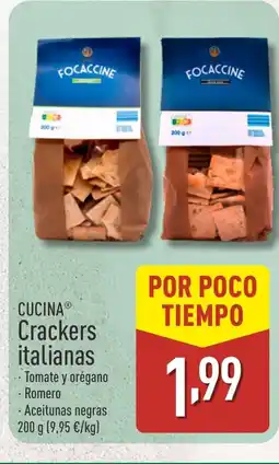 ALDI CUCINA Crackers italianas oferta