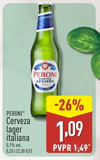 ALDI PERONI Cerveza lager italiana oferta
