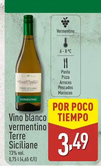 ALDI Vino blanco vermentino Terre Siciliane oferta