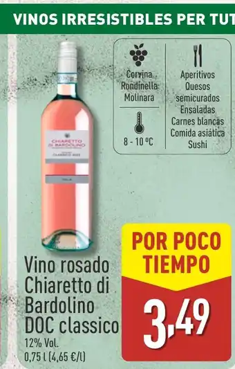 ALDI Vino rosado Chiaretto di Bardolino DOC classico oferta
