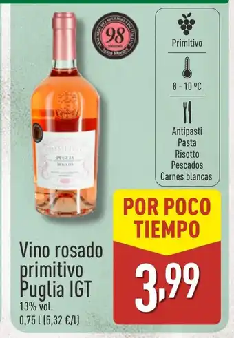 ALDI Vino rosado primitivo Puglia IGT oferta