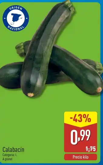 ALDI Calabacín oferta