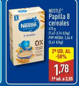 ALDI NESTLÉ Papilla 8 cereales oferta