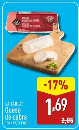 ALDI LA TABLA Queso de cabra oferta
