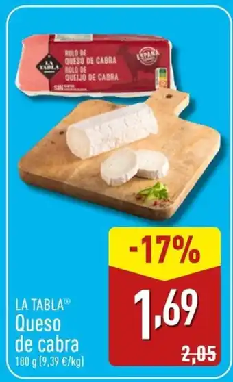 ALDI LA TABLA Queso de cabra oferta