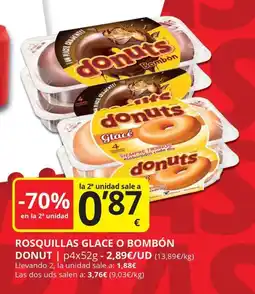 Supermercados MAS DONUT Rosquillas glace o bombón oferta