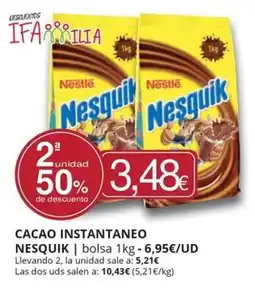 Supermercados MAS NESQUIK Cacao instantaneo oferta