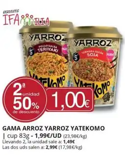 Supermercados MAS YATEKOMO Gama arroz yarroz oferta
