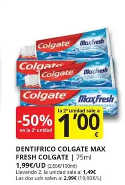 Supermercados MAS COLGATE Dentifrico colgate max fresh oferta