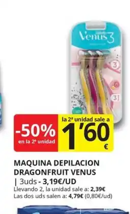 Supermercados MAS VENUS Maquina depilacion dragonfruit oferta