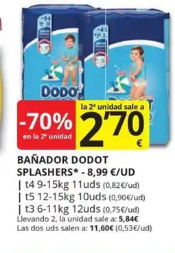 Supermercados MAS Bañador dodot splashers oferta