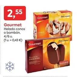Suma Supermercados GOURMET Helado conos o bombón oferta