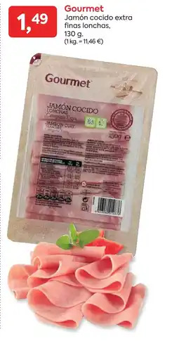 Suma Supermercados GOURMET Jamón cocido extra finas lonchas oferta