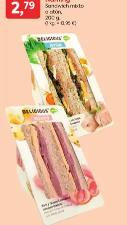 Suma Supermercados ÑAMING Sandwich mixto o atún oferta