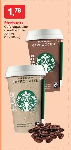 Suma Supermercados STARBUCKS Café capuccino o seattle latte oferta