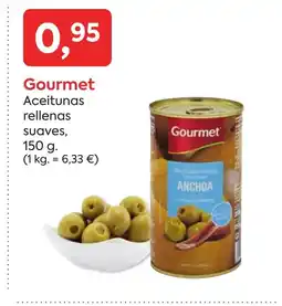 Suma Supermercados GOURMET Aceitunas rellenas suaves oferta