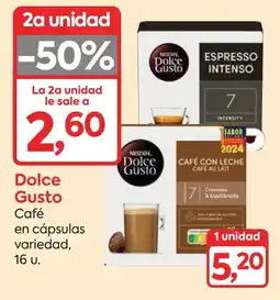 Suma Supermercados DOLCE GUSTO Café en cápsulas oferta