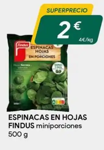 Masymas FINDUS Espinacas en hojas oferta