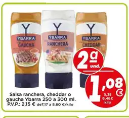 Proxi YBARRA Salsa ranchera cheddar o gaucha oferta