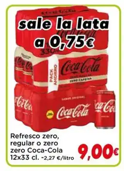 Proxi COCA-COLA Refresco zero regular o zero zero oferta