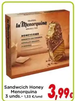 Proxi MENORQUINA Sandwich Honey oferta