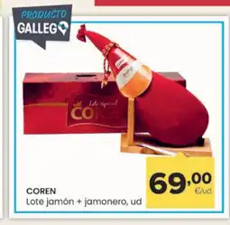 Autoservicios Familia COREN Lote jamón + jamonero oferta