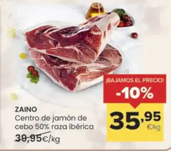 Autoservicios Familia ZAINO Centro de jamón de cebo 50% raza ibérica oferta