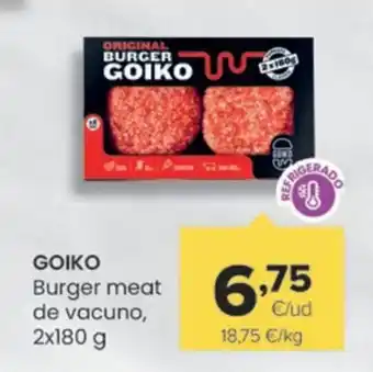 Autoservicios Familia GOIKO Burger meat de vacuno oferta