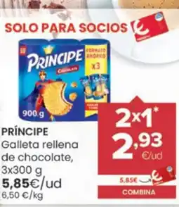Autoservicios Familia PRÍNCIPE Galleta rellena de chocolate oferta
