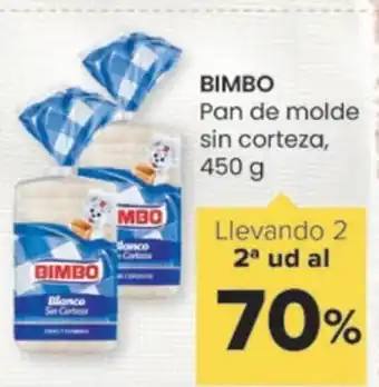 Autoservicios Familia BIMBO Pan de molde sin corteza oferta