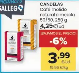 Autoservicios Familia CANDELAS Café molido natural o mezcla oferta