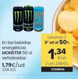 Autoservicios Familia MONSTER En las bebidas energéticas oferta