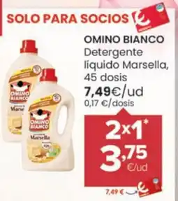 Autoservicios Familia OMINO BIANCO Detergente líquido Marsella, 45 dosis oferta