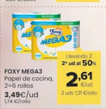 Autoservicios Familia FOXY MEGA3 Papel de cocina oferta