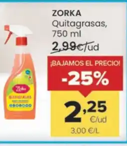 Autoservicios Familia ZORKA Quitagrasas oferta