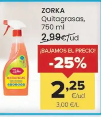 Autoservicios Familia ZORKA Quitagrasas oferta