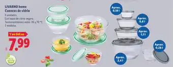 Lidl LIVARNO home Cuencos de vidrio oferta