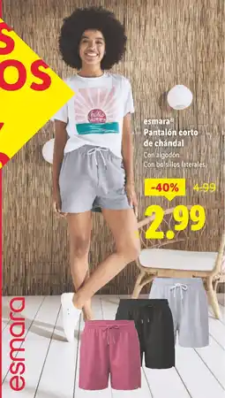 Lidl ESMARA Pantalón corto de chándal oferta